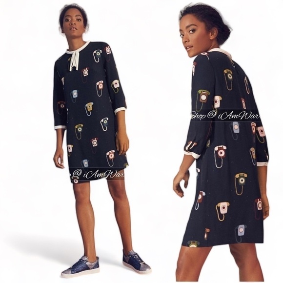 Ted Baker RARE mod telephone print shift dress *shop@iamwarrior - Picture 4 of 15